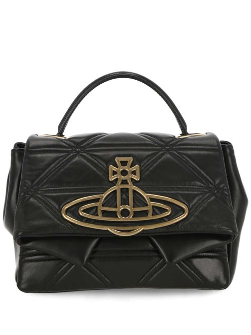 black calf leather quilted signature Orb plaque Vivienne Westwood | 4101005SUL006UN401